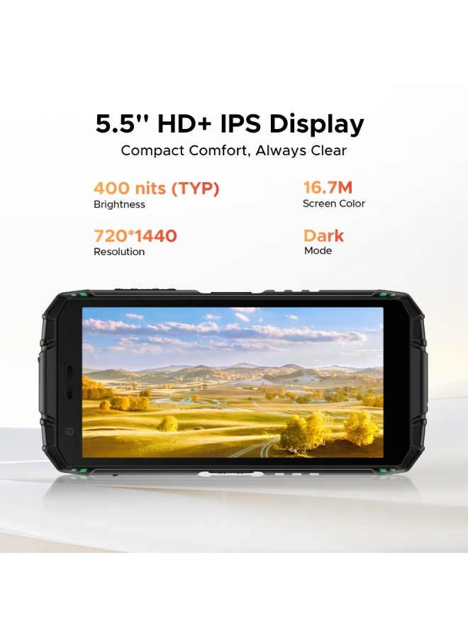 دوجي نار 3 ماكس مفتوح الهاتف الذكي القوي ، أندرويد 15 ، 32GB + 256GB التخزين القابل للتوسع ، شاشة HD 5.5 " ، بطارية 8350mAh ، كاميرا الرؤية الليلية 48MP + 20MP - Image 3