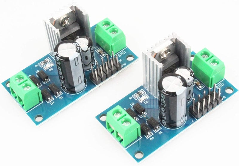 وحدة تنظيم الطاقة ثلاثية الأطراف LM7805 5V LM7812 12V وحدة تنظيم 3A مقوم مرشح محول طاقة (عبوة من 2) (DC 05V) أخضر - Image 1