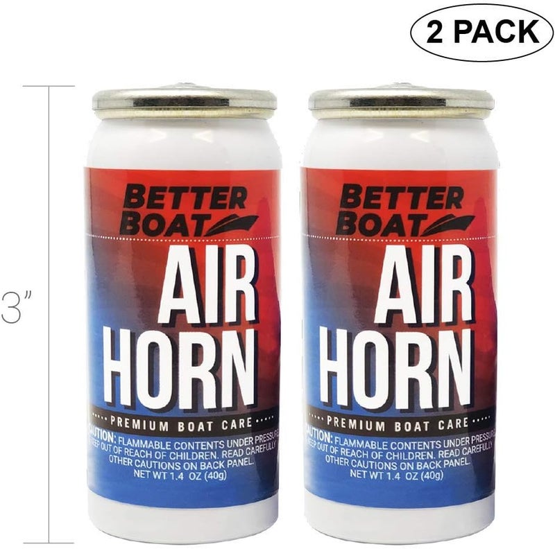 Better Boat Marine Safety Air Horn Refills, Very Loud Handheld Fog Horn, Mini Compressed Can 1.4oz for Boating and Walking Safety 1.4oz Refills - Image 4