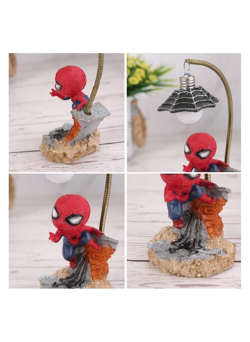 SYOSI Spider Night Light for Kids, Superhero Streetlight Led Mood Light Desk Lamp, 7 Inches Kids Lamps for Boys Bedroom Decor, Cool Stuff, Birthday Gifts for Kids Boys Girls, Desk Decor for Men(1 Pack)  - Image 4