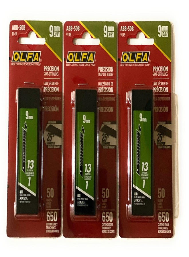 OLFA O L F A OLFA 9149 ABB-50B 9mm UltraSharp Black Snap-Off Blade, 50-Pack (3 Pack) - Image 3
