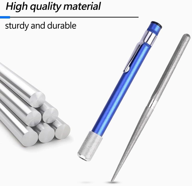 Tbest Diamond Whetstone Whetstone Sharpening Stone Diamond Sharpener Pen Stick Portable Bag Diamond Knife Sharpener Multi-Purpose Sharpening Stone Retractable Pen Art Pencil Sharpener Tool for Jag - Image 4