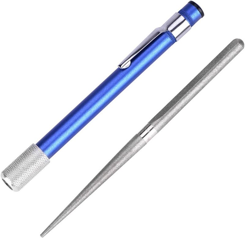 Tbest Diamond Whetstone Whetstone Sharpening Stone Diamond Sharpener Pen Stick Portable Bag Diamond Knife Sharpener Multi-Purpose Sharpening Stone Retractable Pen Art Pencil Sharpener Tool for Jag - Image 1