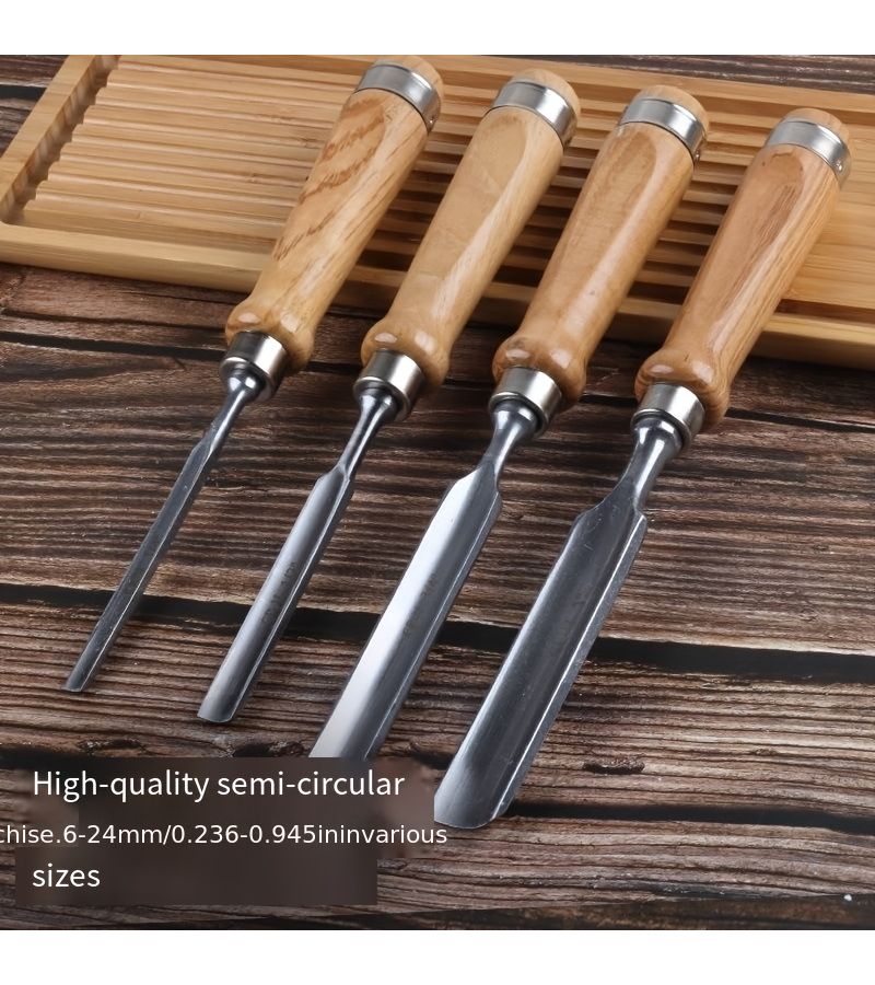 12mm Semi Circular Woodworking Chisel Half Round Carving Tool - Image 4