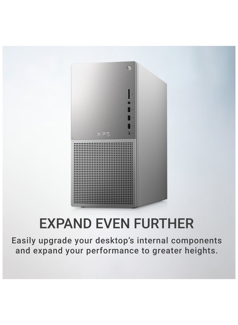 DELL XPS Tower Tower PC Core i7-14700 Processor/64GB RAM/2TB SSD/8GB NVIDIA GeForce RTX 4060 Ti Graphics/Windows 11 Home Platinum Platinum - Image 4