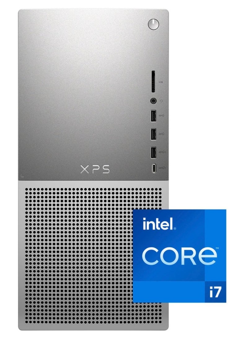 DELL XPS Tower Tower PC Core i7-14700 Processor/64GB RAM/2TB SSD/8GB NVIDIA GeForce RTX 4060 Ti Graphics/Windows 11 Home Platinum Platinum - Image 1