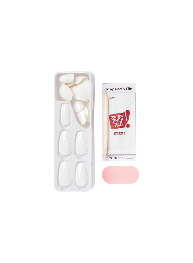 Kiss Impress Color Nails Medium Coffin- Frosting IMC501C - Image 3