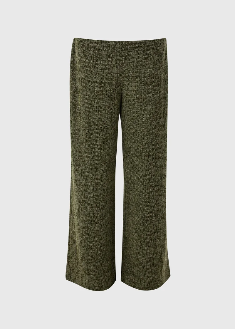 Matalan Khaki Hypertexture Wide Leg Trousers