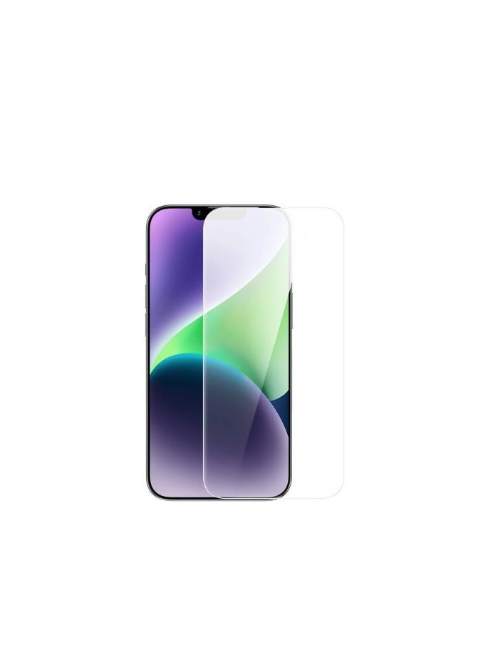 بيسوس OS-Baseus Diamond Series HD All-Tempered-Glass Screen Protector for iP 13/13 Pro/14, Clear (Pack of 1, with cleaning kit and EasyStick installation tool) - Image 2