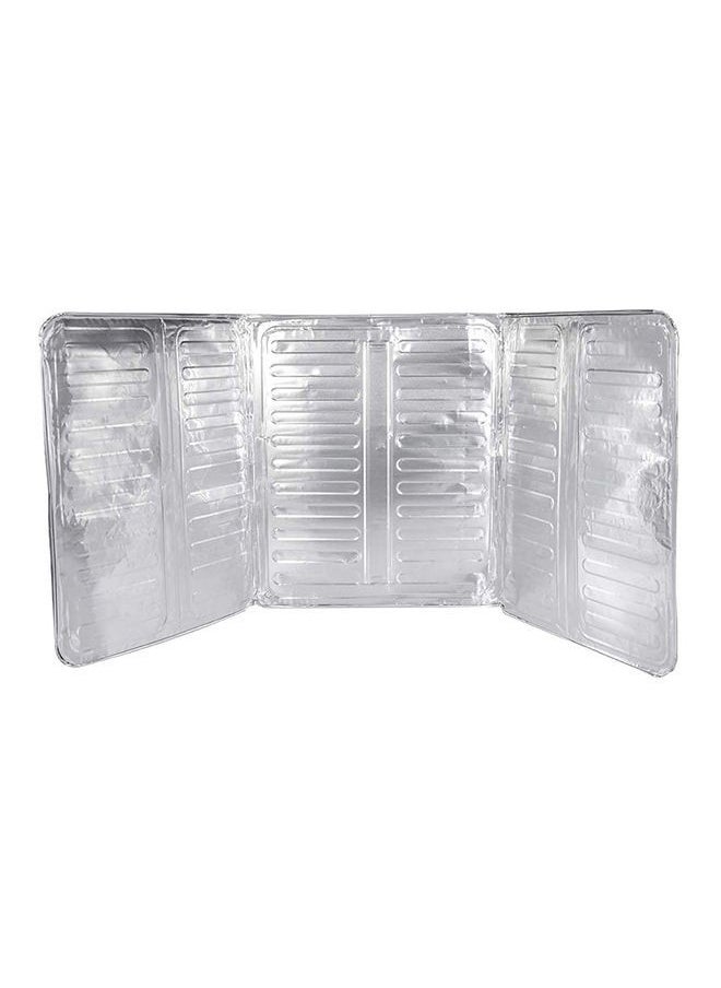 NIBEMINENT Aluminum Foil Gas Stove Oil Splatter Shield Silver 84 x32.50centimeter  - Image 1
