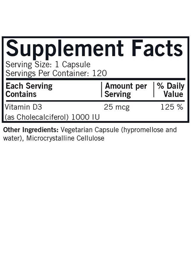 Kirkman Vitamin D3 2000 Iu Capsules Hypo 120 Ct - Image 3