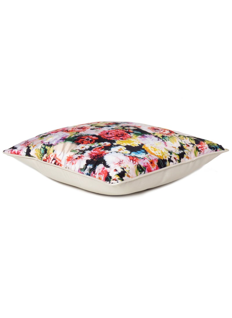 ريارا غطاء وسادة مخملي مزخرف بزهور، غطاء وسادة فاخر لغرفة النوم، عبوة من قطعتين (16 × 16 بوصة)  - Image 4