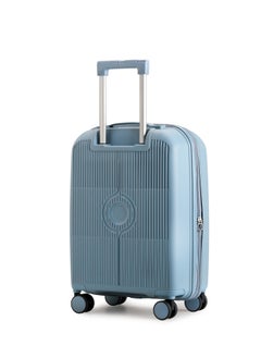 كابينبرو Unisex Expandable PP Fashion Trolley Luggage Set Lightweight Hard Shell Spinner luggage with 360° Degree 4 Twin Wheel and Double Zippers CP003- Blue  - Image 3