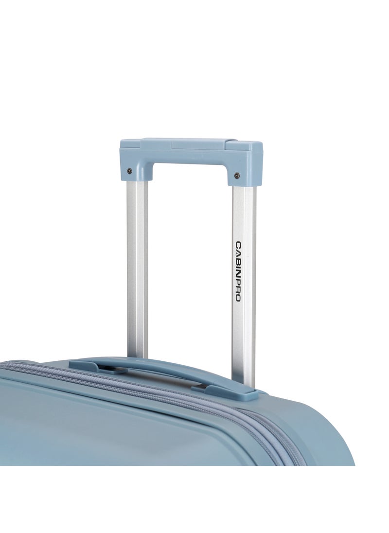كابينبرو - Unisex Expandable PP Fashion Trolley Luggage Set Lightweight Hard Shell Spinner luggage with 360° Degree 4 Twin Wheel and Double Zippers CP003- Blue - Image 1