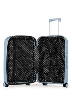 كابينبرو Unisex Expandable PP Fashion Trolley Luggage Set Lightweight Hard Shell Spinner luggage with 360° Degree 4 Twin Wheel and Double Zippers CP003- Blue  - Image 4