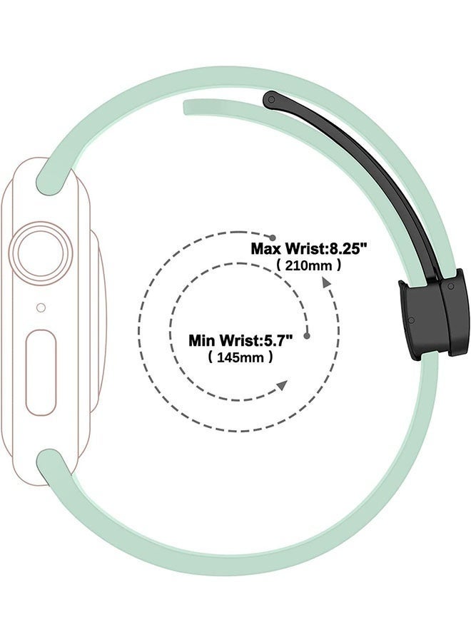 DUSALA Magnetic Silicone Watch Band 45mm/49mm Quick Release Strap for Men & Women Soft Skin Friendly Sport Replacement Band for Smartwatch & Analog Watches Durable, Waterproof, Magnetic Folding Clasp for All-Day Comfort - Image 4