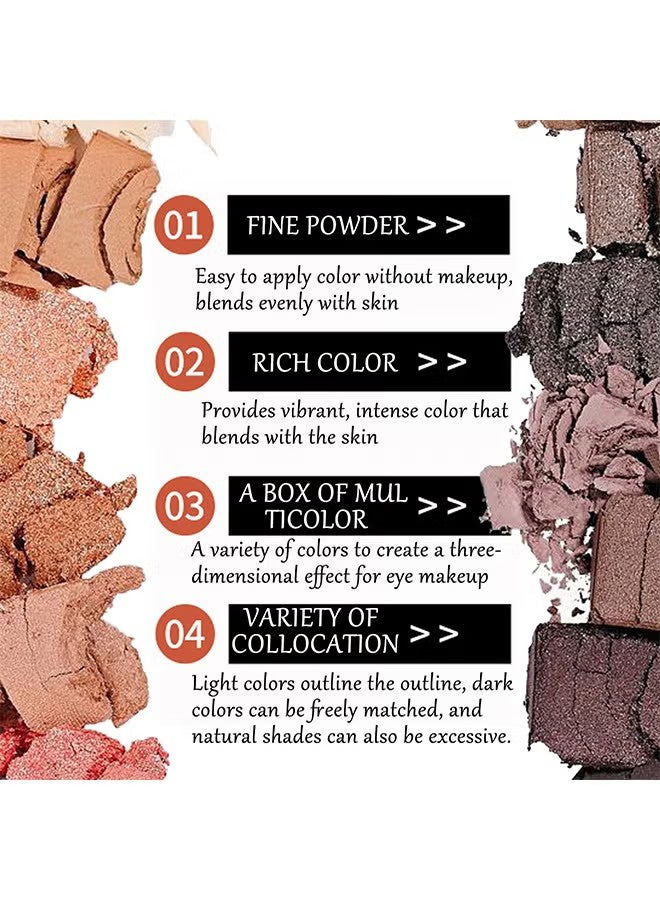 MUGE LEEN Lucky Me -25 Color Eye Shadow Palette, Cream Eye Shadow Palette, Pearl, Matte, Milk Tea, Earth Color, Nude Color High Pigmented Waterproof Sweatproof Daily Eye Makeup - Image 4