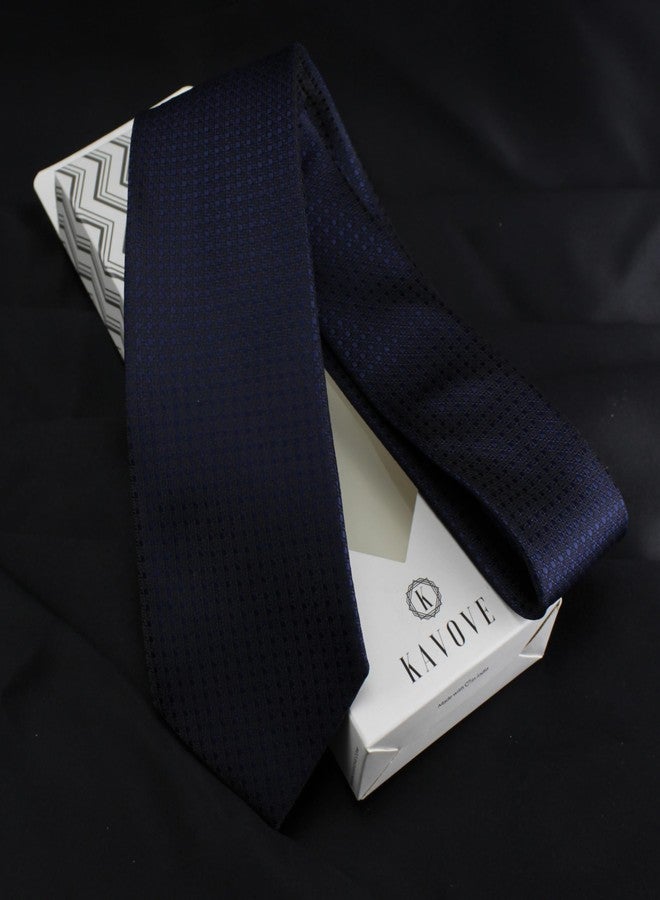 Kovove Kavove The Self Pleasing Polka Dot Blue Necktie For Men - Image 2