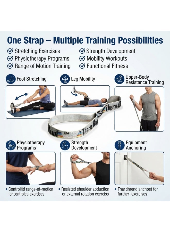 TheraBand Double Loop Exercise Assist Strap for Resistance Bands & Tubing Stretching Rehabilitation Fitness Training Anchor Strap Latex Free - Image 4