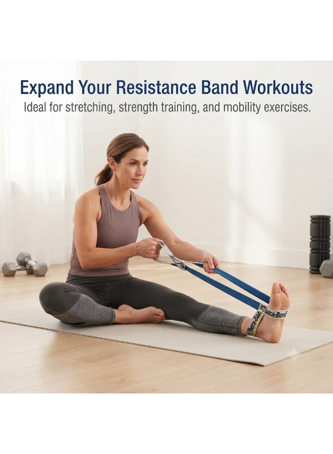 TheraBand Double Loop Exercise Assist Strap for Resistance Bands & Tubing Stretching Rehabilitation Fitness Training Anchor Strap Latex Free - Image 3
