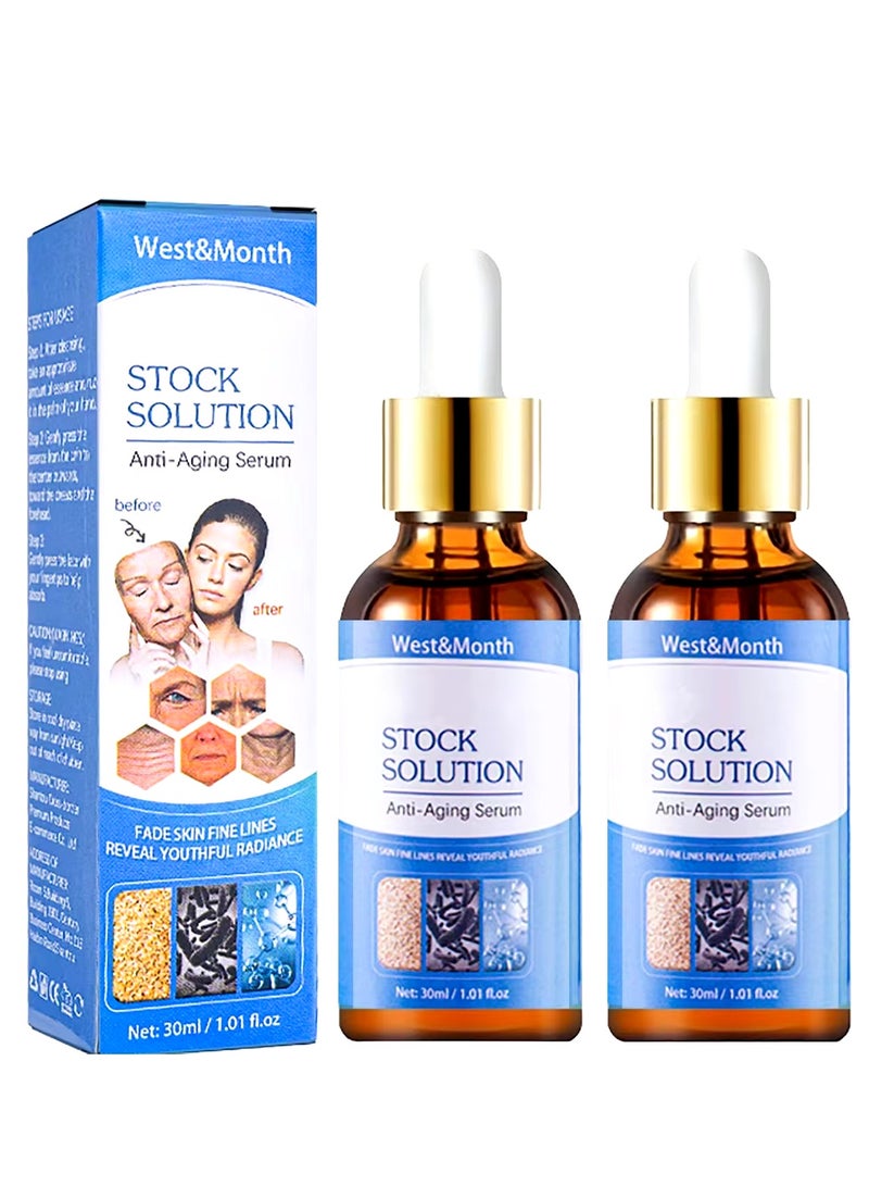 West&Month Anti-Aging Serum,Youthfully Face Serum,YoungAgain Anti-Wrinkle Serum,Dark Spot Corrector & Anti-Aging Collagen Serum, Collagen Boost Anti-Aging Serum for All Skin Types (2 PC) - Image 4