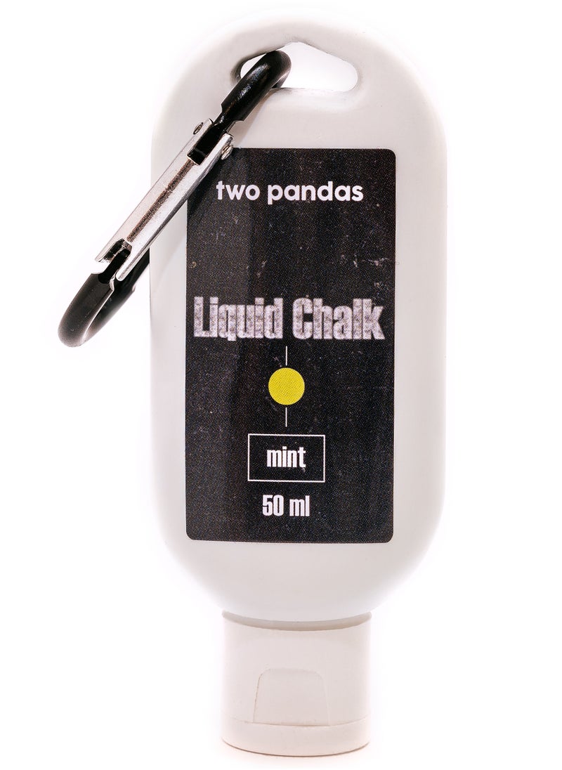 two pandas Two Pandas Liquid Chalk (Green Mint Scented) – Quick-Drying Grip Chalk for Rock Climbing, Weightlifting, CrossFit, Calisthenics, Gymnastics, Bouldering – No Mess, Strong Grip Formula- 50 ml  - Image 1