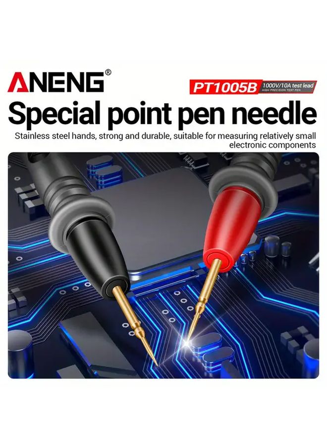 ANENG PT1005B مجموعة رقمية لاختبار متعدد القياسات، مجموعة رصاص اختبار 10A 1000V، سلك مسبار عالمي، قلم - Image 4