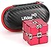 Lifidea Aluminum Alloy Metal Infinity Cube Fidget Cube 6 Colors Handheld Fidget Toy Desk Toy with Cool Case Infinity Magic Cube Relieve Stress Anxiety ADHD OCD for Kids and Adults Red - Image 2