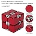 Lifidea Aluminum Alloy Metal Infinity Cube Fidget Cube 6 Colors Handheld Fidget Toy Desk Toy with Cool Case Infinity Magic Cube Relieve Stress Anxiety ADHD OCD for Kids and Adults Red - Image 4