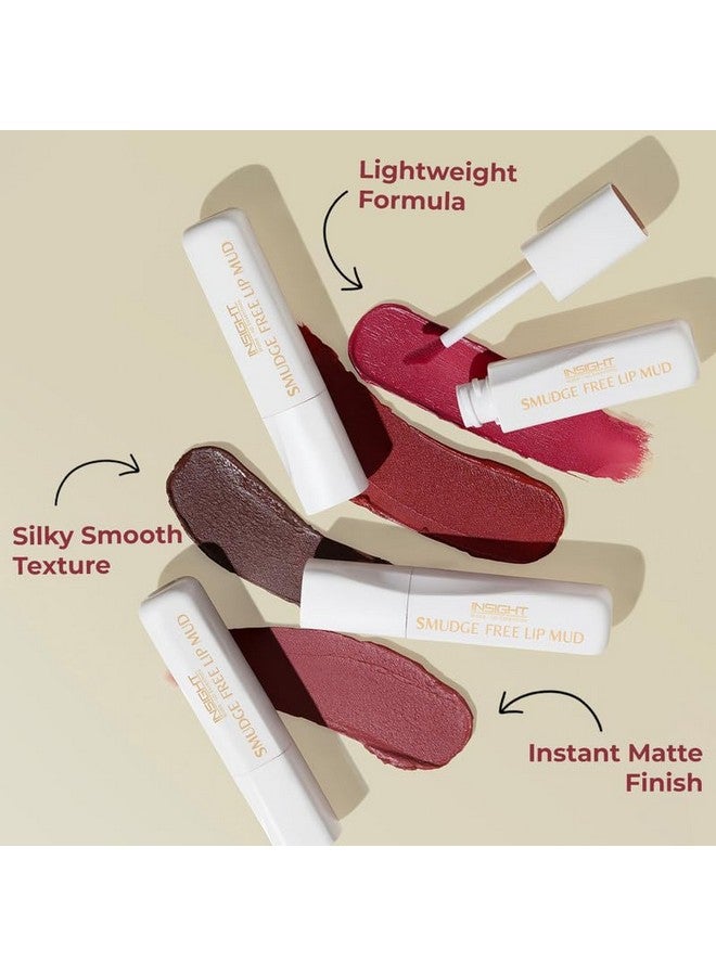 Insight Insight Cosmetics Smudge Free Lip Mud|Ultra Matte Flawless Texture |smudge Proof |Water Proof |Long Lasting |Non Transferable |One Strock Application |Light Weight Formula (Twilight, 3.5 gm) - Image 3