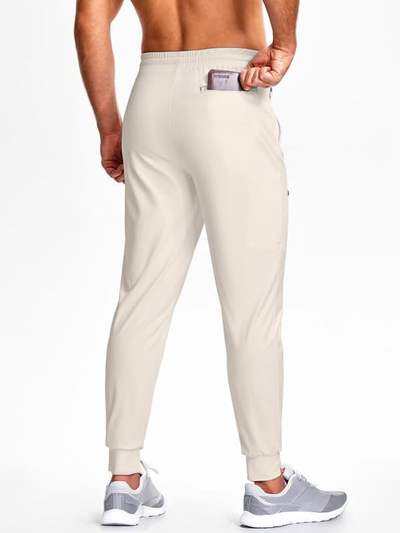 Nobero Men's Mid Rise Regular Track Pants (1M-BWJG-R0084_Arctic Wolf, White, Small - Image 5