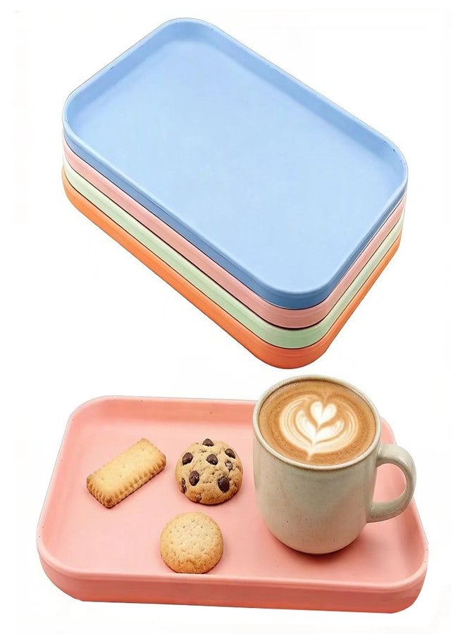 Markeny 4PCS Multicolor Plastic Art Trays Crafts Organizer Tray Serving Tray Jewelry Tray for DIY Projects, Painting, Beads, Organizing Supply - Image 1