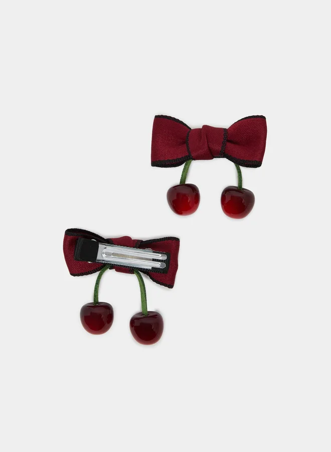 Styli Set of 2 - Kids Red Bow Hair Clips