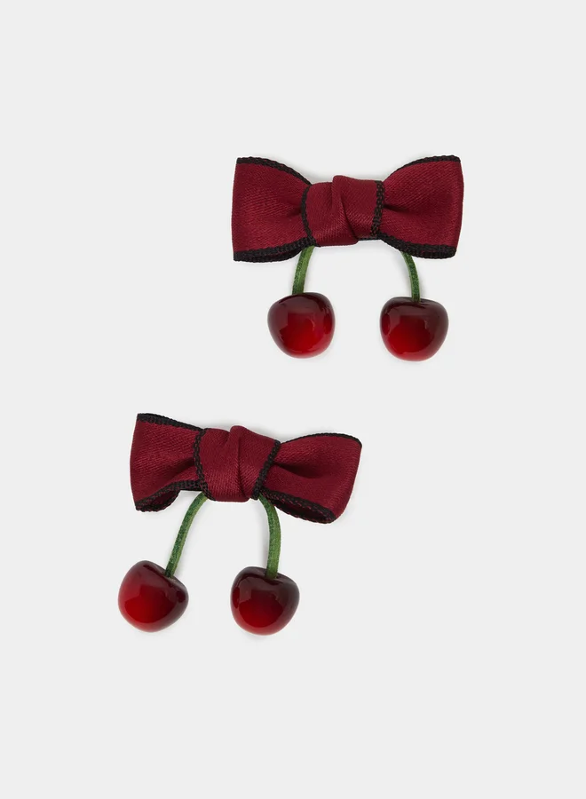 Styli Set of 2 - Kids Red Bow Hair Clips