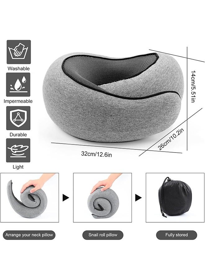 TodyJeyHo 2025 New Neck Pillow, Travel Neck Pillow, Aircraft Memory Foam Travel Neck Pillow(Dark Gray) - Image 3
