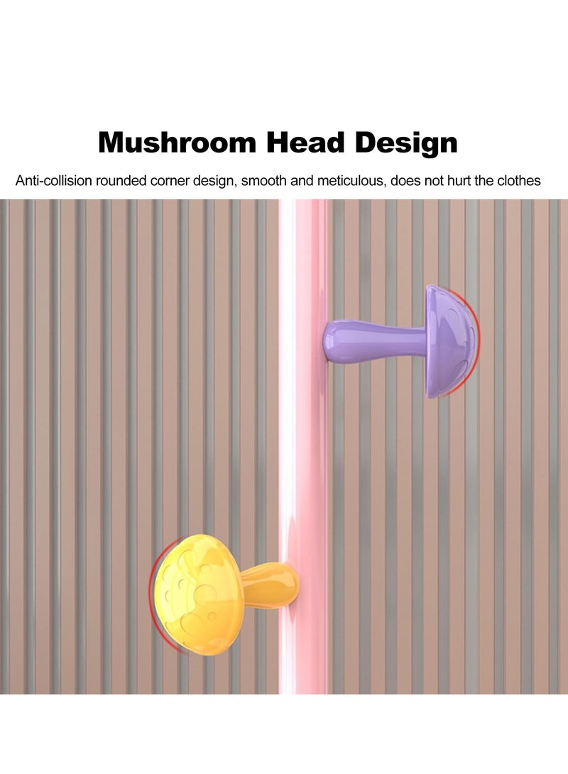 XiuWoo 1pc multifunctional coat rack, 7 mushroom hooks for hanging at multiple angles, suitable for hanging clothes, bags, hats, scarves, etc,  For Home, Bedroom, pink  - Image 5