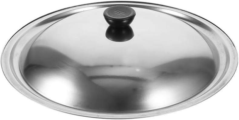 Amosfun Universal Pot Pan Lid 12.5 Inch Skillet Cover Stainless Steel Frying Pan Lid Replacement Pot Lid with Knob Handle for Home Kitchen Cookware Accessories - Image 1