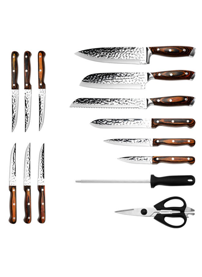 15-piece Block Knife Set with Sharpener and Scissor | Kitchen Knife Set for Home| Knife Set with Stand | Professional Knife Set | Chef Knife Professional | Kitchen Knives | Block Knife Sharpener