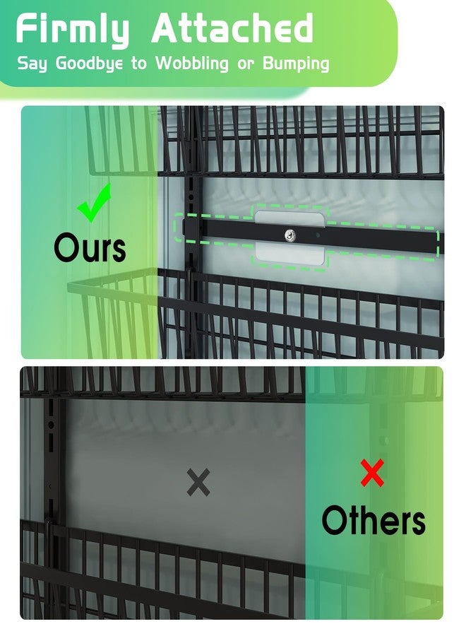 Mefirt Over The Door Pantry Organizer, Pantry Organization and Storage, 6-Tier Deep Baskets Hanging Heavy-Duty Metal, Wall Spice Rack Seasoning Shelves for Home & Kitchen, Laundry Room Bathroom, Black - Image 3