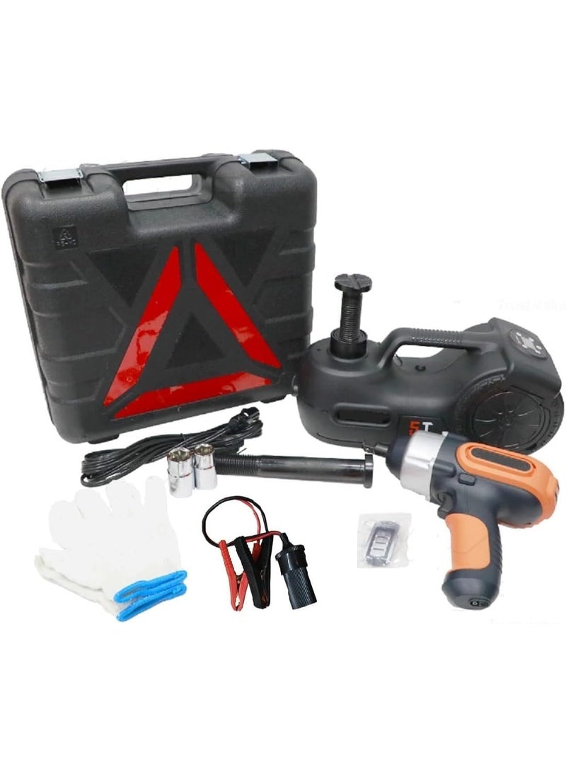 3-in-1 5 Ton Hydraulic Car Jack with Tire Wrench – Easy Emergency Tire Changing Tool - Image 2