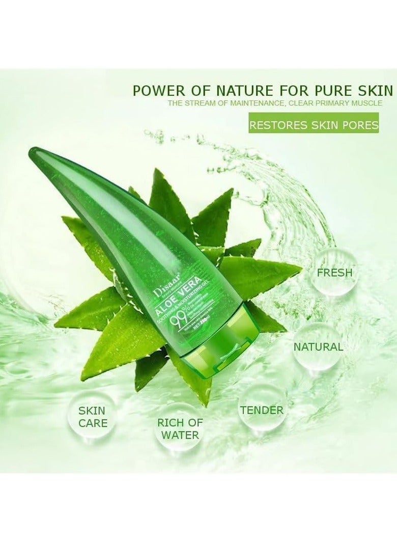 Disaar Aloe Vera Gel 99% Soothing and Moisturizing Gel Oil Control Acne After-sun Repair - Image 3