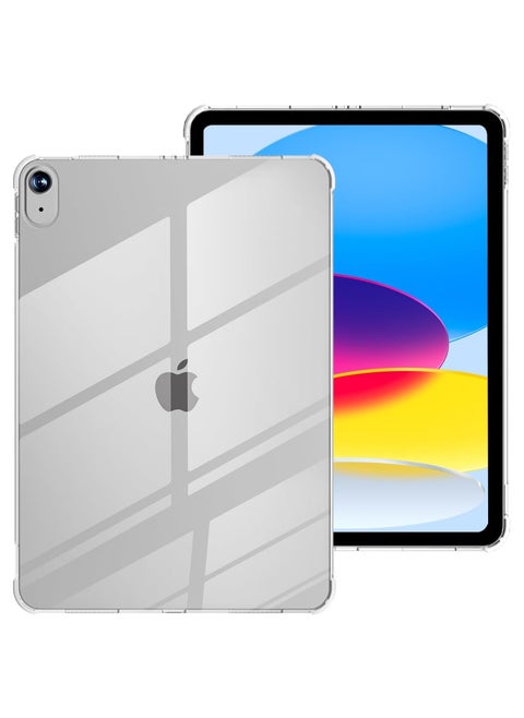 Case for iPad 10 (10.9-Inch, 2022 Model, 10th Generation), Soft TPU Transparent Slim Shockproof Tablet Cover (Clear)