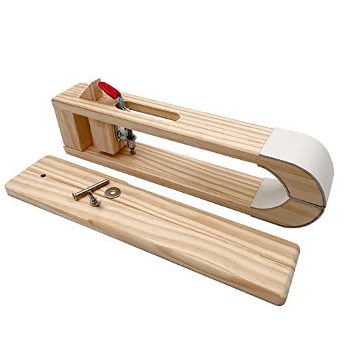 LYFJXX Leather Stitching Pony, DIY Leather Stitching Clamp with PU Leather, Wood Pony Horse Clamp - Image 2