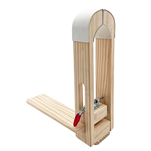 LYFJXX Leather Stitching Pony, DIY Leather Stitching Clamp with PU Leather, Wood Pony Horse Clamp - Image 4