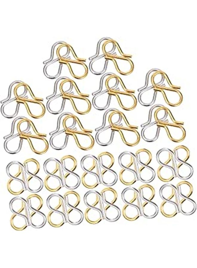 40pcs Stainless Steel Jewelry Hooks Charms Connectors for DIY Bracelets Necklace Making - Image 1
