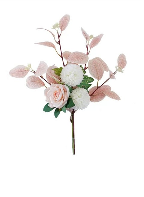 1 Bunch of Artificial Decorative Flowers Wedding Home Decoration Pink/white 35 x 45 Centimeter