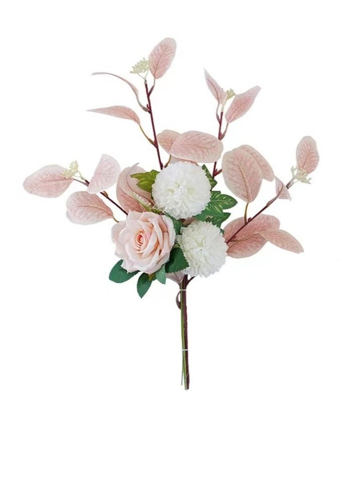 Kutis 1 Bunch of Artificial Decorative Flowers Wedding Home Decoration Pink/white 35 x 45 Centimeter  - Image 1