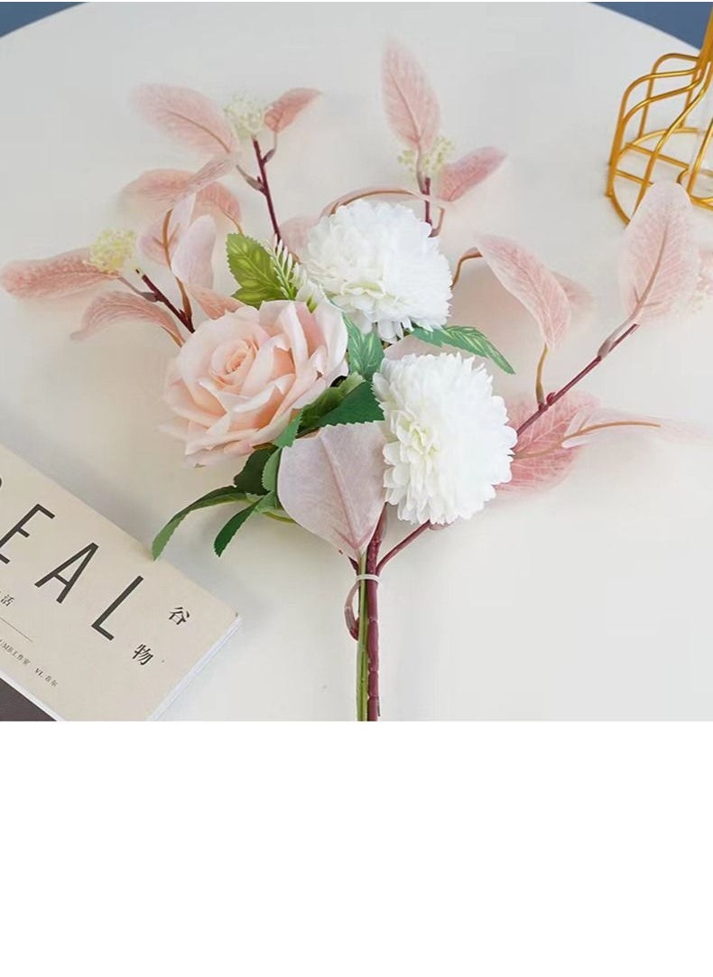Kutis 1 Bunch of Artificial Decorative Flowers Wedding Home Decoration Pink/white 35 x 45 Centimeter  - Image 4