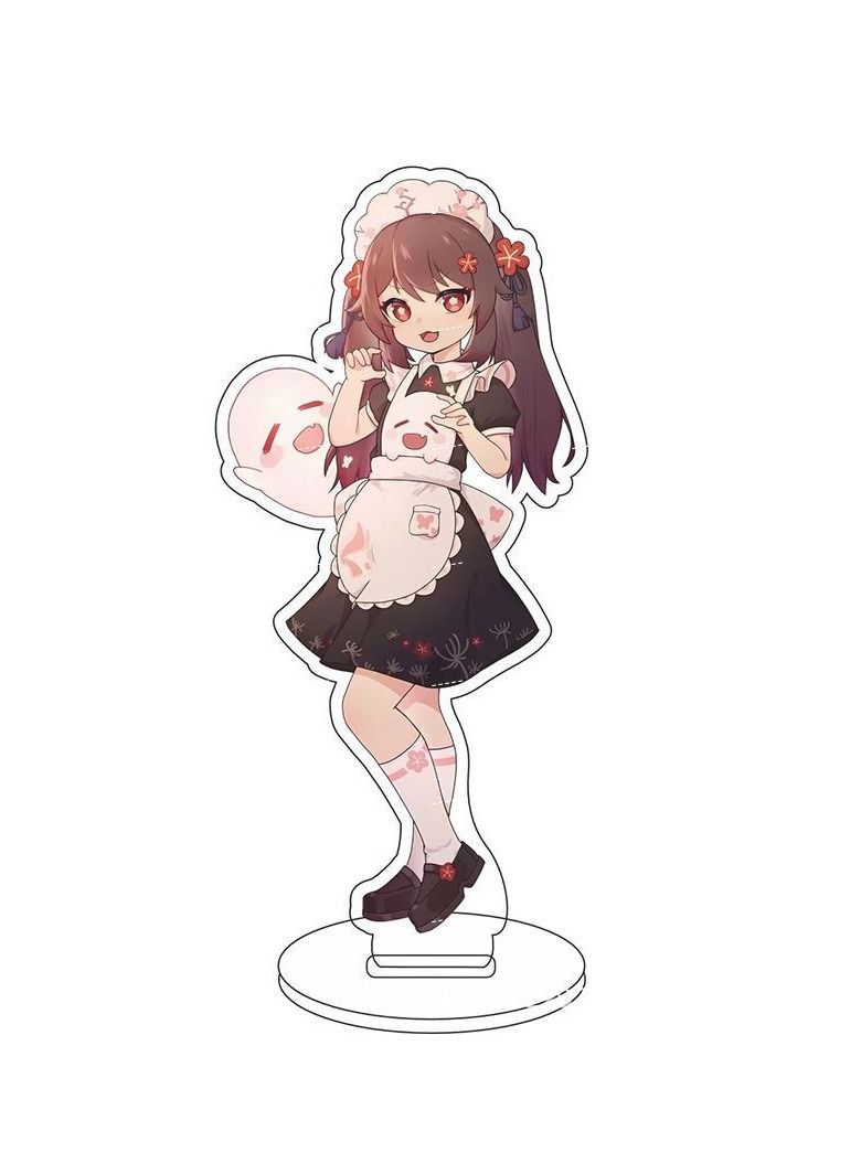 Genshin Impact Stand Figure Acrylic Ornaments Stand Model Collections Peripheral Statue Card Character Proof Series Transparent Figure Model Fans Decoration Collection Desk Decor Toys Cute(6pcs)  - Image 5