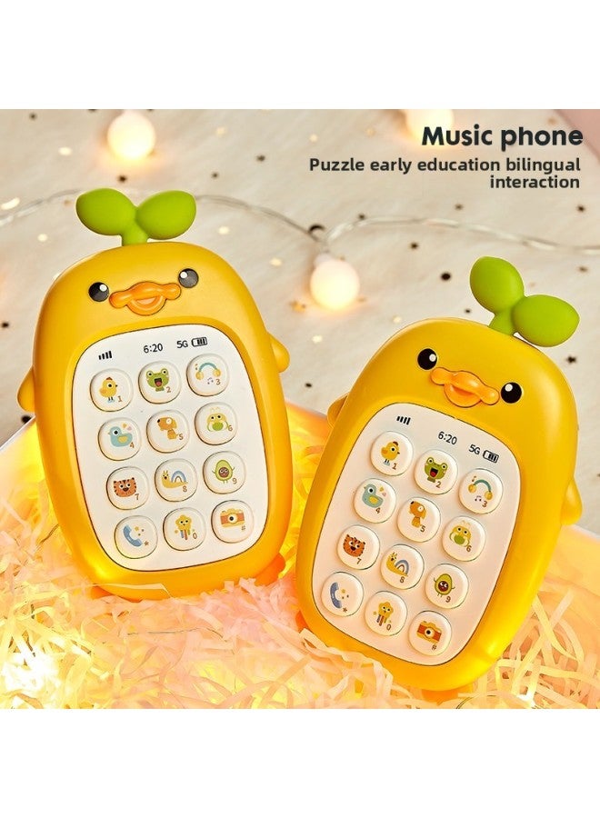 Internet Red Baby Toys Early Education Baby 6 Months Children 0-1 Years Old Boys And Girls Children Half 833 967 To 12-Specifications:[little Yellow Duck Mobile Phone] Rechargeable Version + Tumbler - Image 2